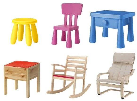 Série nábytku pro děti v různých designech
