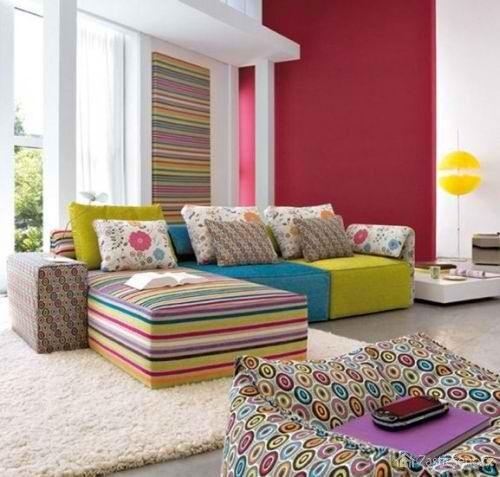 Hýření barvami v obýváku, autor: Linea Italia