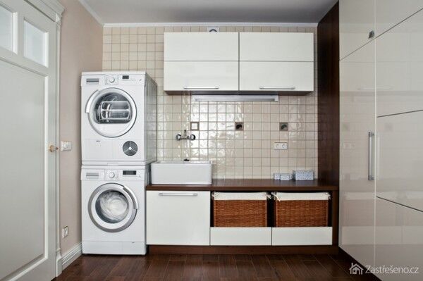 integrace prádelny do kuchyňské linky