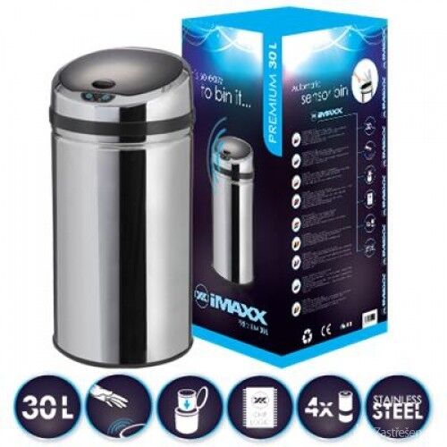 Bezdotykový odpadkový koš z nerezu, autor: Imaxx